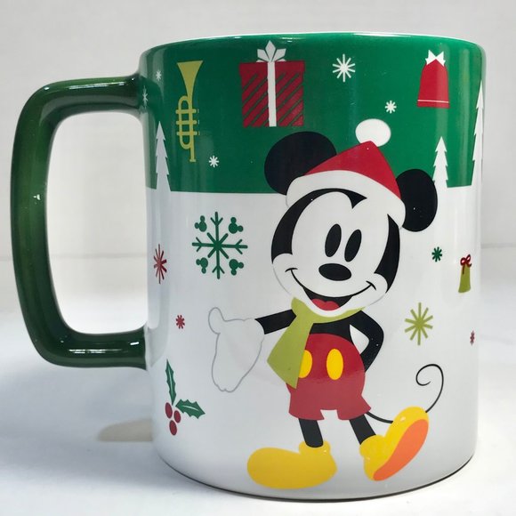 Disney Mickey Mouse Christmas Hot Chocolate Fondue Mug Cup Ears Ceramic Holiday - Picture 3 of 10